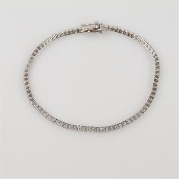 Sterling Silver Diamond Bracelet