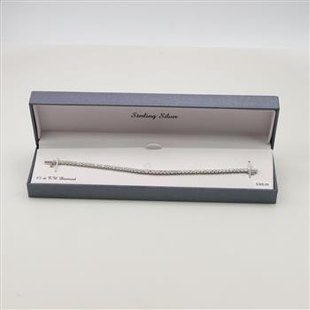 Sterling Silver Diamond Bracelet