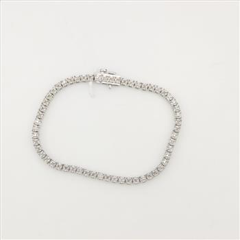 Sterling Silver Diamond Bracelet