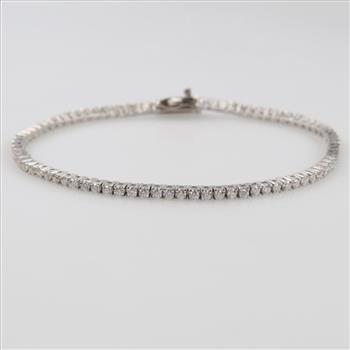 Sterling Silver Diamond Bracelet