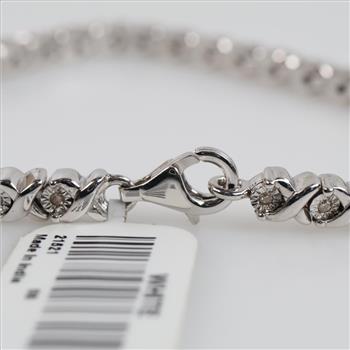 Sterling Silver Diamond Bracelet