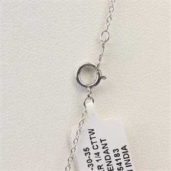 Sterling Silver Diamond Cross Necklace