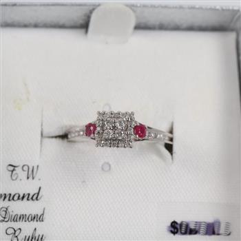 Sterling Silver Diamond Jewelry, 3 Pieces