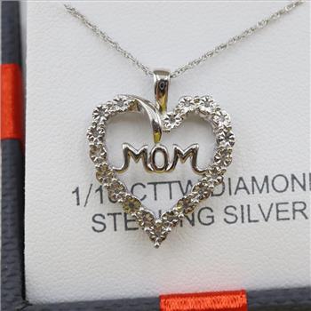 Sterling Silver Diamond Jewelry, 3 Pieces