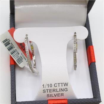 Sterling Silver Diamond Jewelry, 3 Pieces