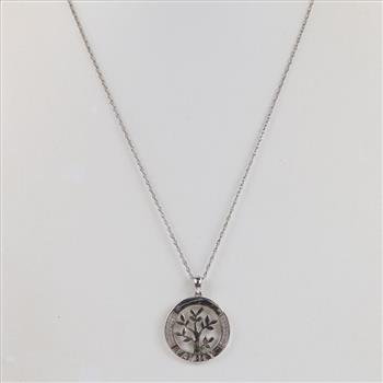 Sterling Silver Diamond Necklace