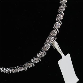 Sterling Silver Diamond Necklace