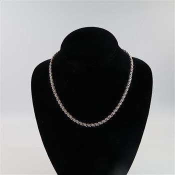Sterling Silver Diamond Necklace