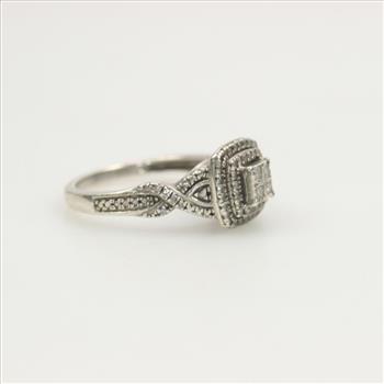 Sterling Silver Diamond Ring