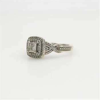 Sterling Silver Diamond Ring