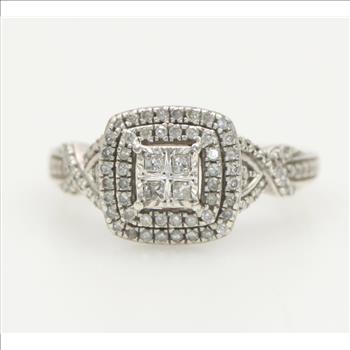 Sterling Silver Diamond Ring