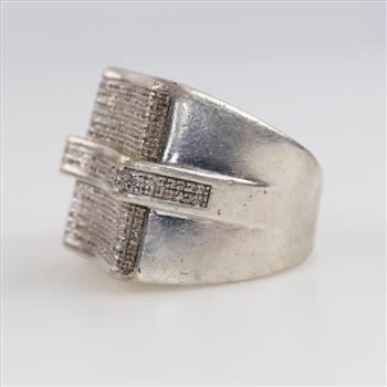 Sterling Silver Diamond Ring