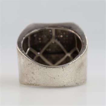 Sterling Silver Diamond Ring