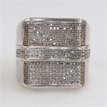 Sterling Silver Diamond Ring