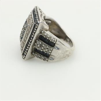 Sterling Silver Diamond Ring