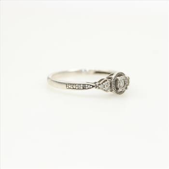 Sterling Silver Diamond Ring