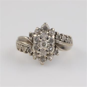Sterling Silver Diamond Ring