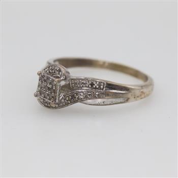 Sterling Silver Diamond Ring