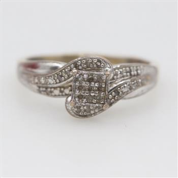 Sterling Silver Diamond Ring