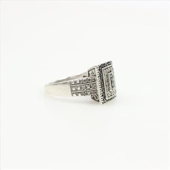 Sterling Silver Diamond Ring