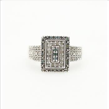 Sterling Silver Diamond Ring