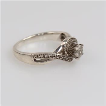 Sterling Silver Diamond Ring