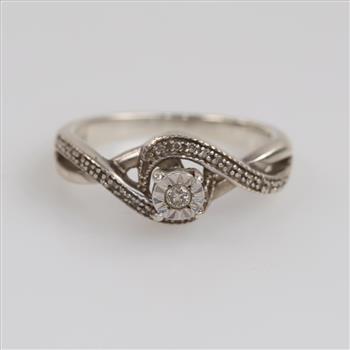 Sterling Silver Diamond Ring