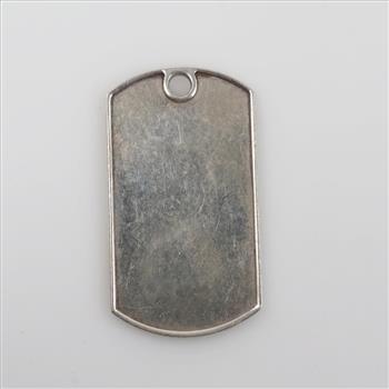 Sterling Silver Dog Tag Pendant