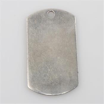 Sterling Silver Dog Tag Pendant