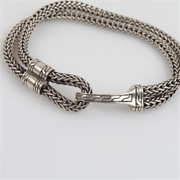Sterling Silver Double Braided Bracelet