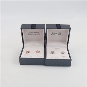 Sterling Silver Earrings, 4 Pieces