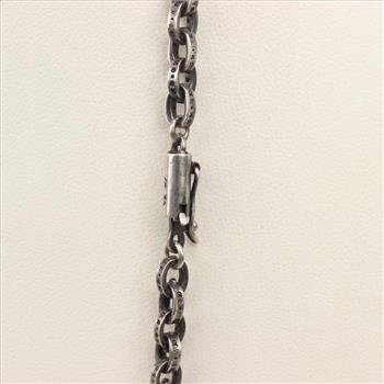 Sterling Silver Engraved Cable Chain Necklace