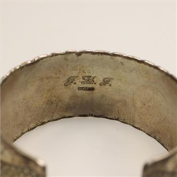 Sterling Silver Engraved Cuff Bracelet