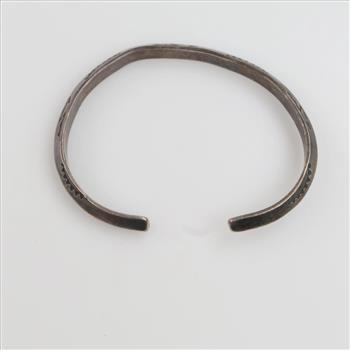 Sterling Silver Engraved Design Cuff Bracelet