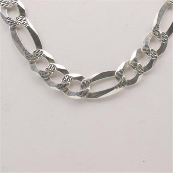 Sterling Silver Figaro Chain