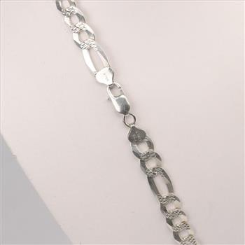 Sterling Silver Figaro Chain