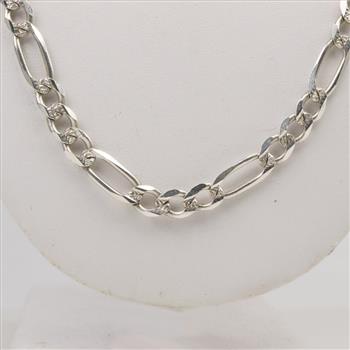Sterling Silver Figaro Chain