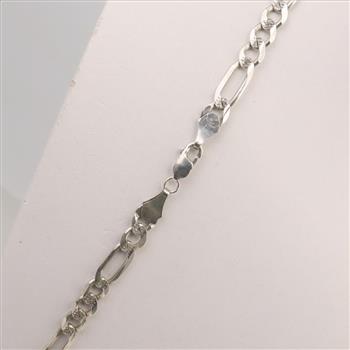 Sterling Silver Figaro Chain