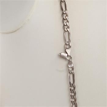 Sterling Silver Figaro Chain Link Necklace