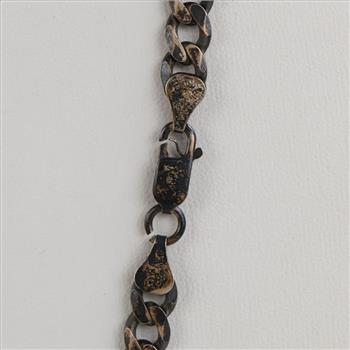 Sterling Silver Figaro Chain Link Necklace