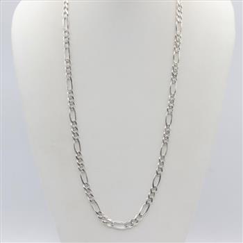 Sterling Silver Figaro Chain Necklace
