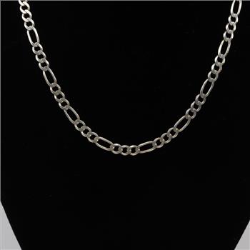Sterling Silver Figaro Chain Necklace