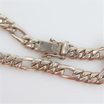 Sterling Silver Figaro Chain Necklace