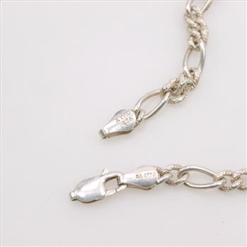 Sterling Silver Figaro Chain Necklace