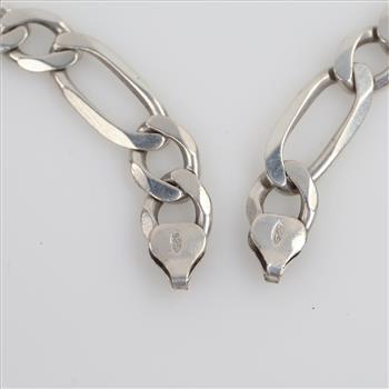 Sterling Silver Figaro Chain Necklace