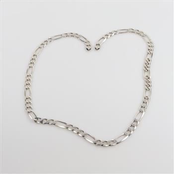 Sterling Silver Figaro Chain Necklace
