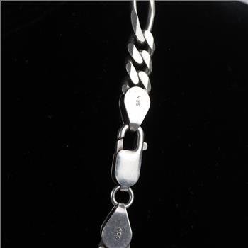 Sterling Silver Figaro Chain Necklace