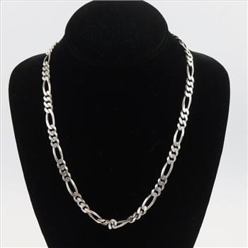 Sterling Silver Figaro Chain Necklace