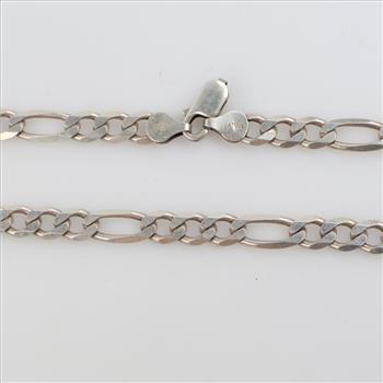 Sterling Silver Figaro Chain Necklace