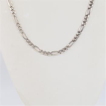 Sterling Silver Figaro Chain Necklace